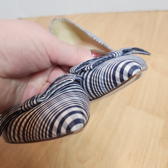 J. Crew Blue White Plaid Bow Pump Pointed Toe Heels Size 9.5 - Picture 13 of 16